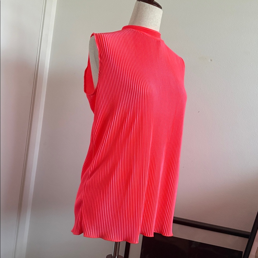 Vibrant Pink Elegant Pleated 2 Piece